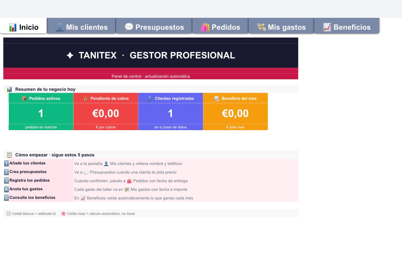 Gestor Profesional Tanitex