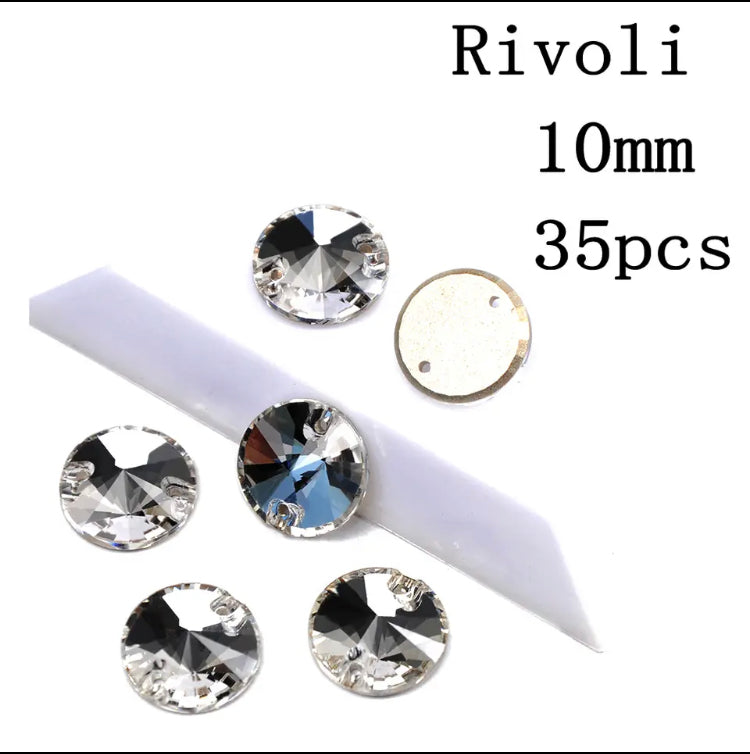 Pedrusco Cristal redondo 10 mm crystal