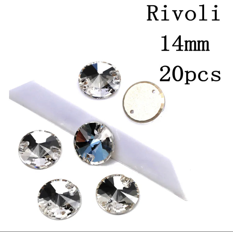 Pedrusco Cristal redondo 14mm Crystal