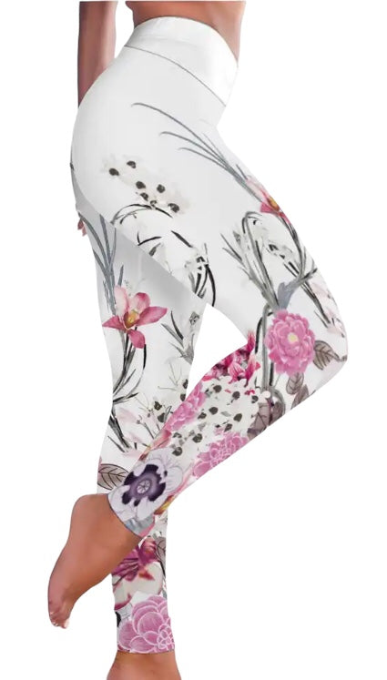 Malla floral rosa