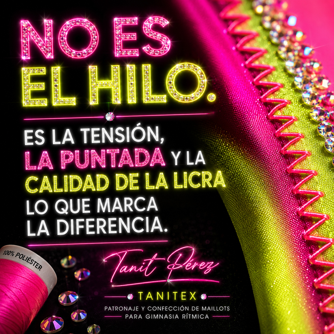 No es el hilo, es la tensión, la puntada y la calidad de la licra lo que marca la diferencia - Tanitex