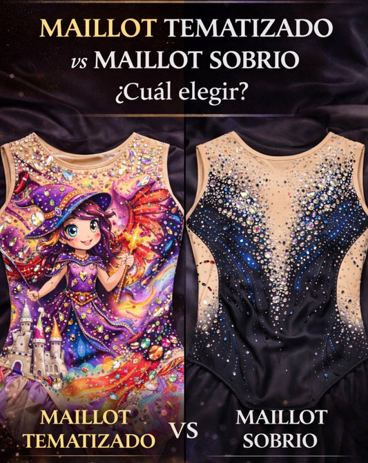 Maillot tematizado vs maillot sobrio de gimnasia rítmica