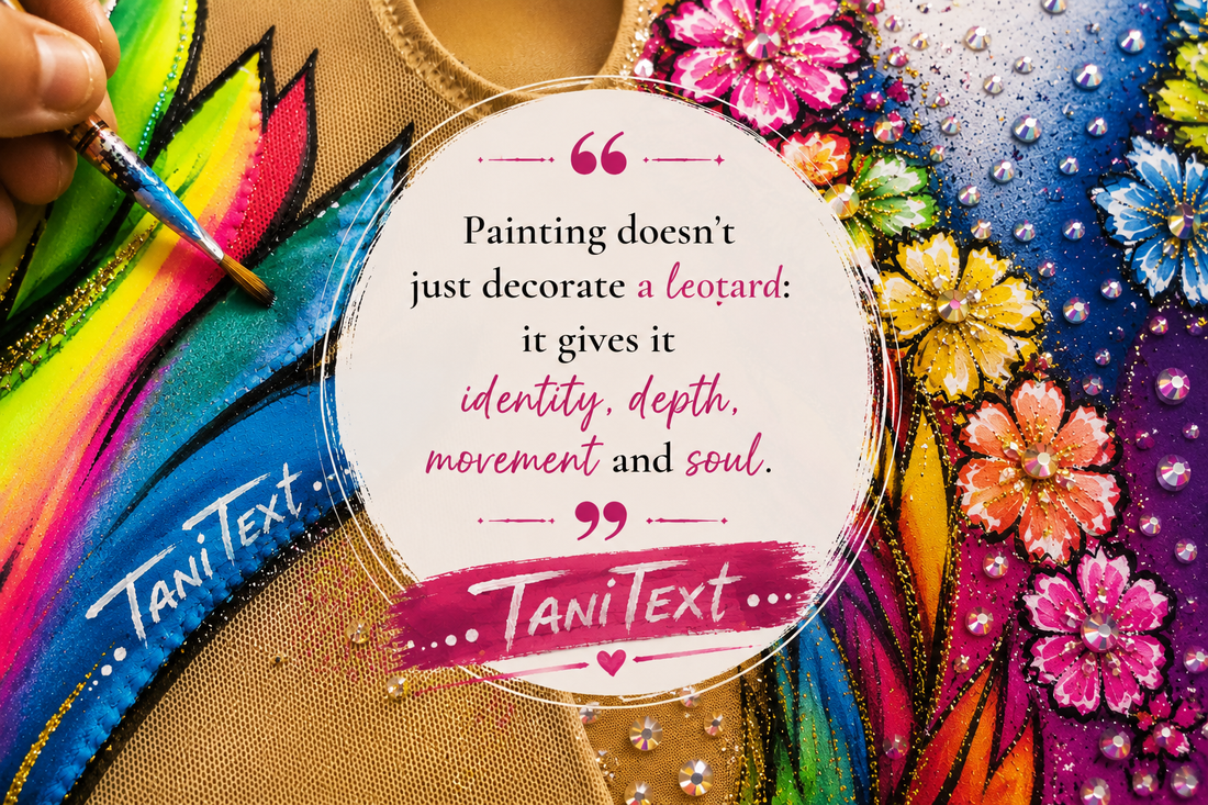 Painting doesn't just decorate a leotard: it gives it identity, depth, movement and soul. TaniText