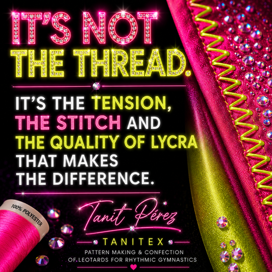 It's not the thread. It's the tension, the stitch and the quality of lycra that makes the difference - Tanitex