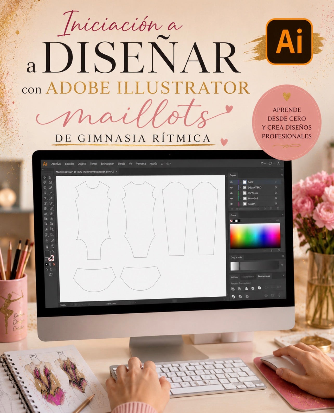 Tutorial de iniciación en Adobe Illustrator para diseñar Maillots