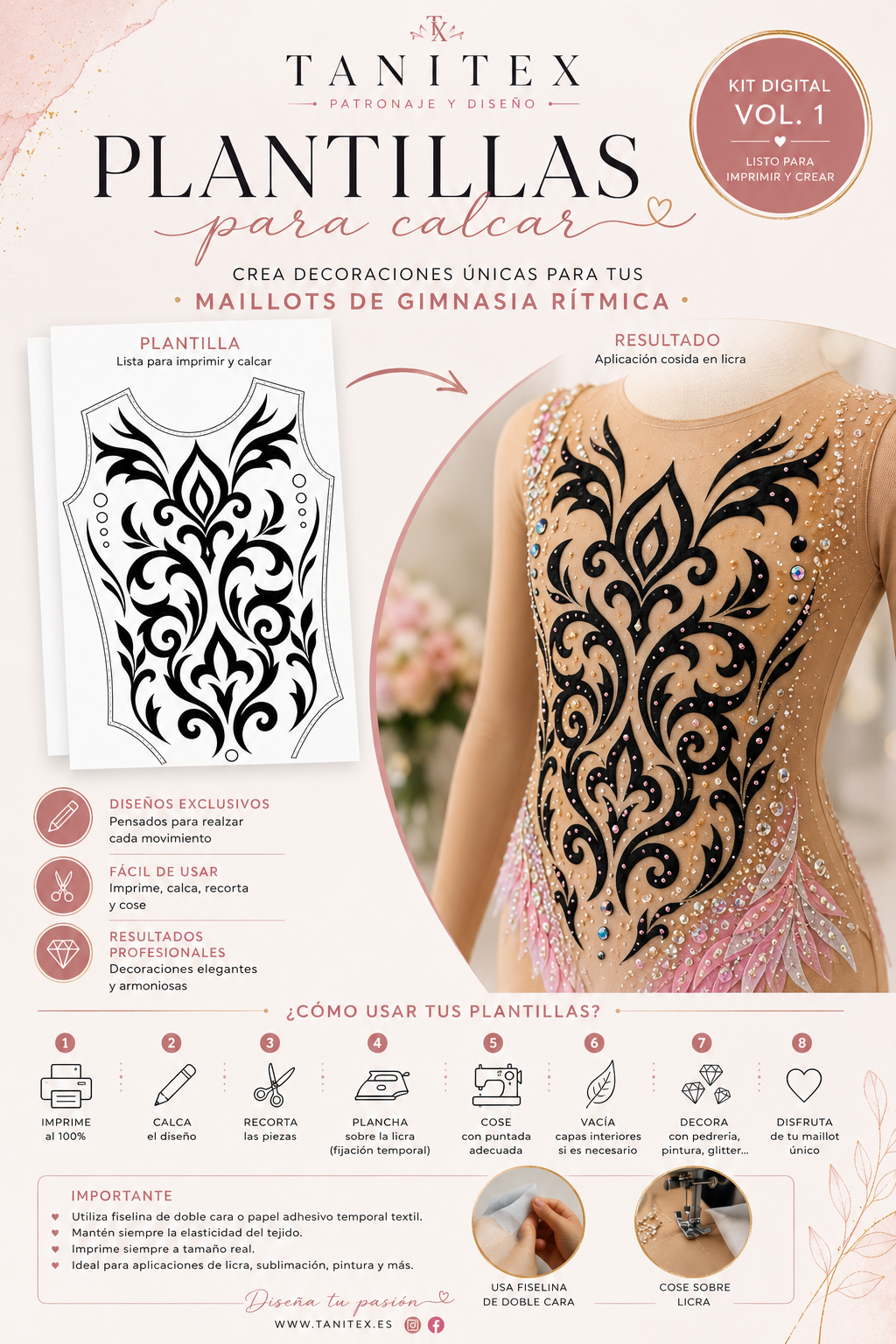 Plantillas decorativas para maillots ( Descargables PDF )