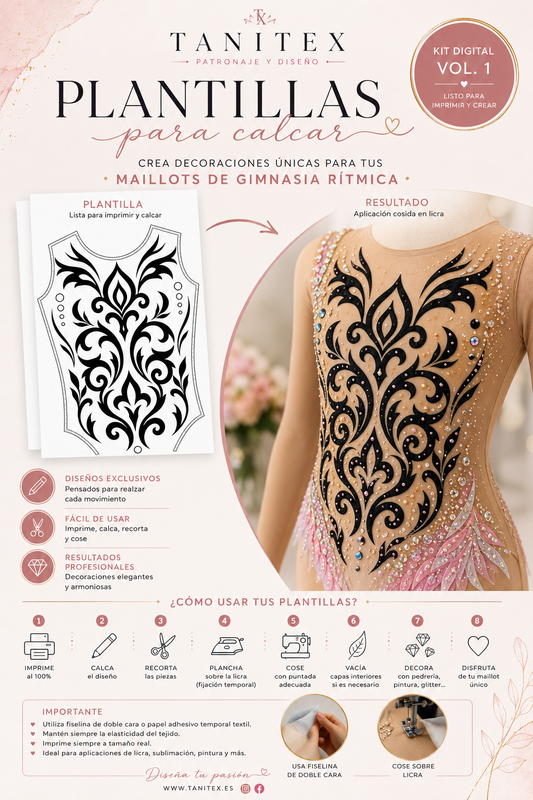 Plantillas decorativas para maillots ( Descargables PDF )