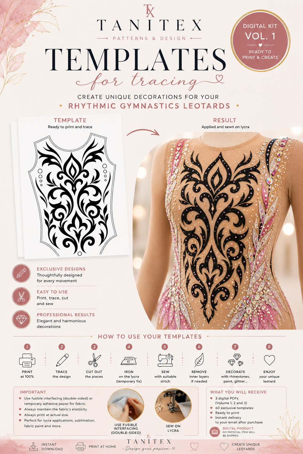 Plantillas decorativas para maillots ( Descargables PDF )