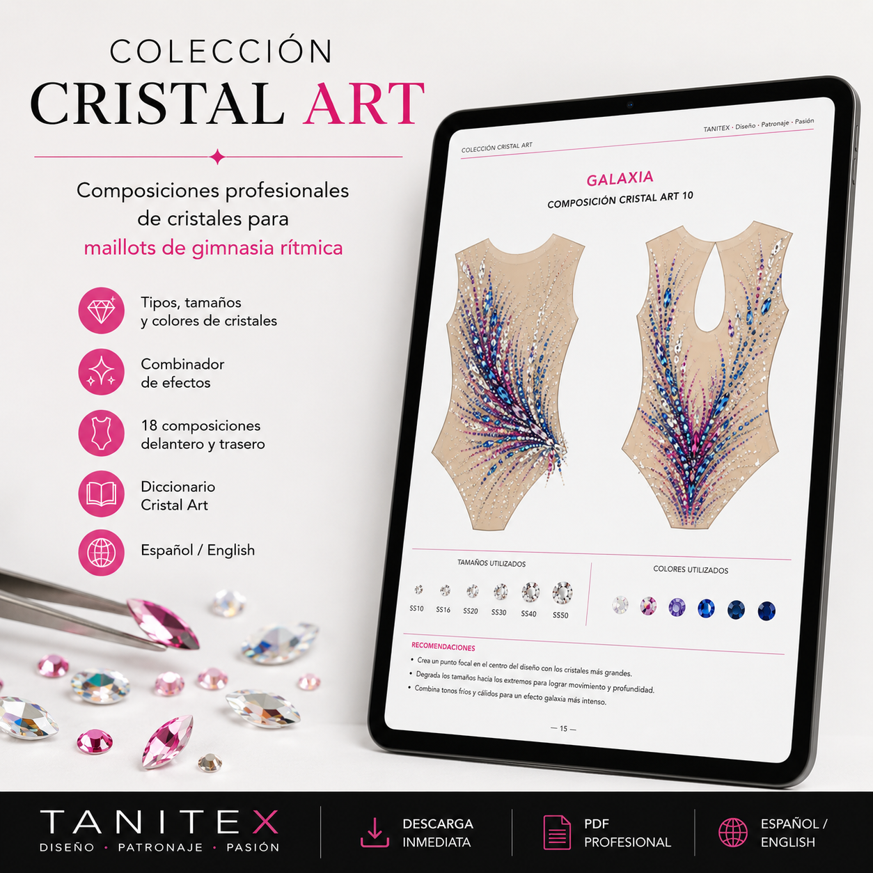 Colección Cristal Art Composiciones para decorar tu maillot