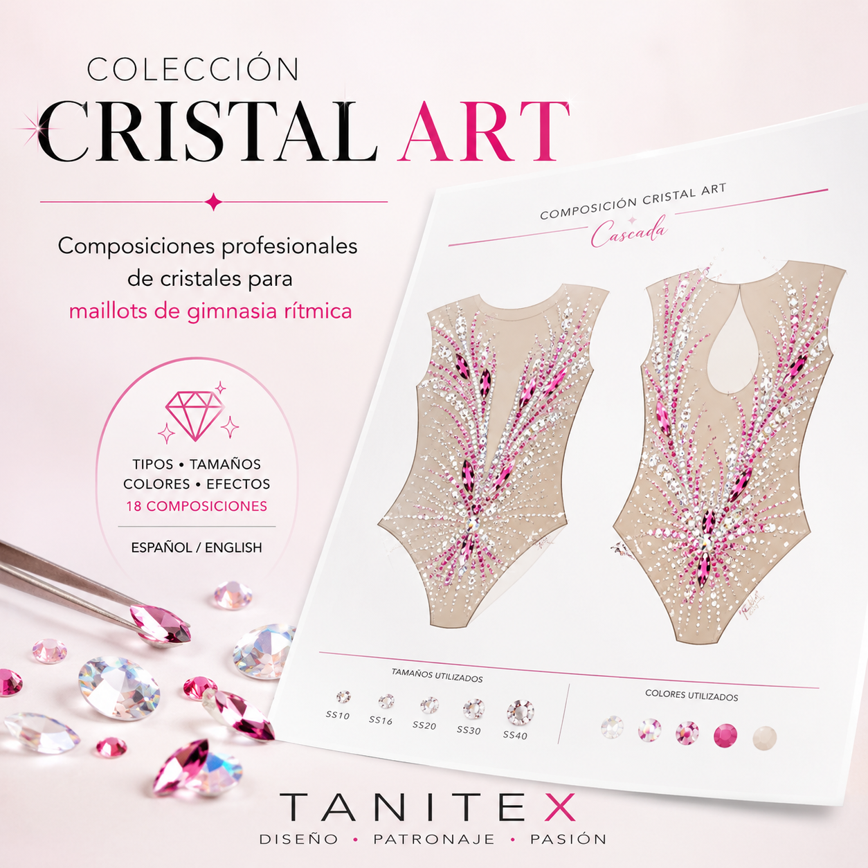 Colección Cristal Art Composiciones para decorar tu maillot