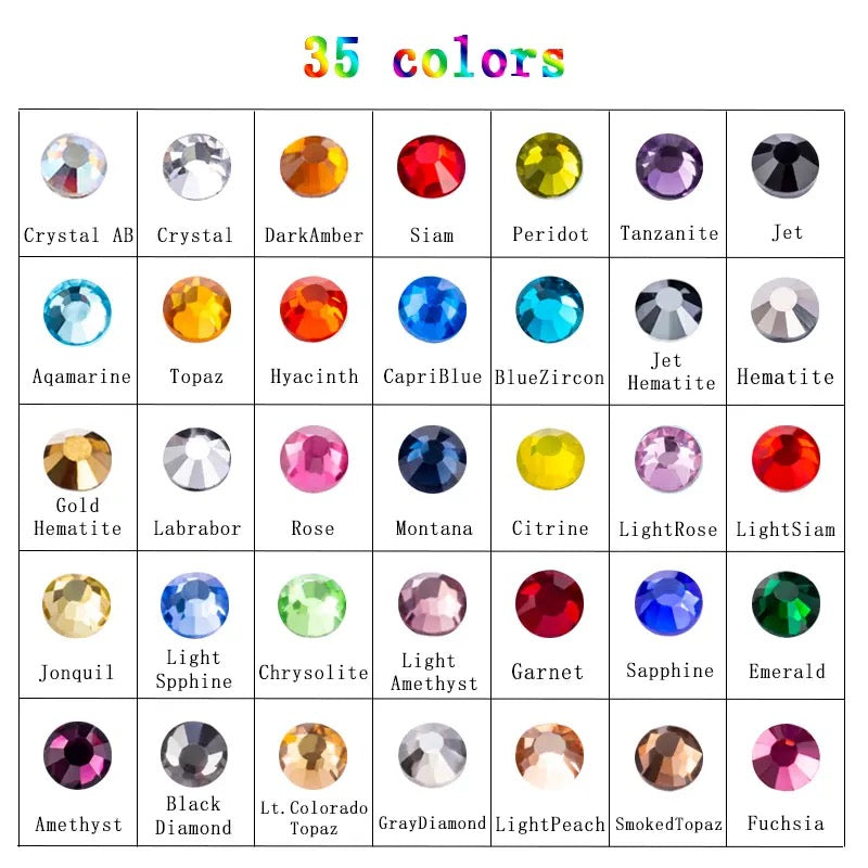 Crystal ss20 colors 1440 pieces