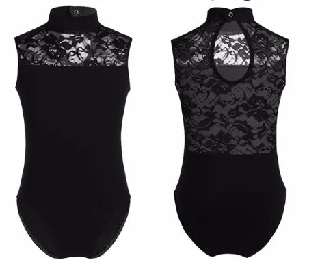 Black lace leotard