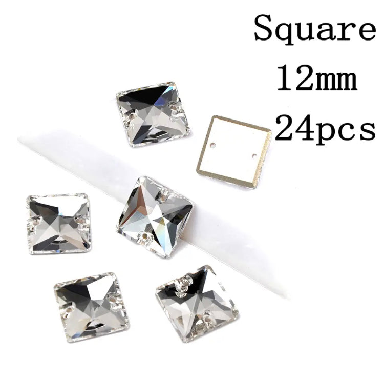 Pedruscos Cristal cuadrados (24 piezas )