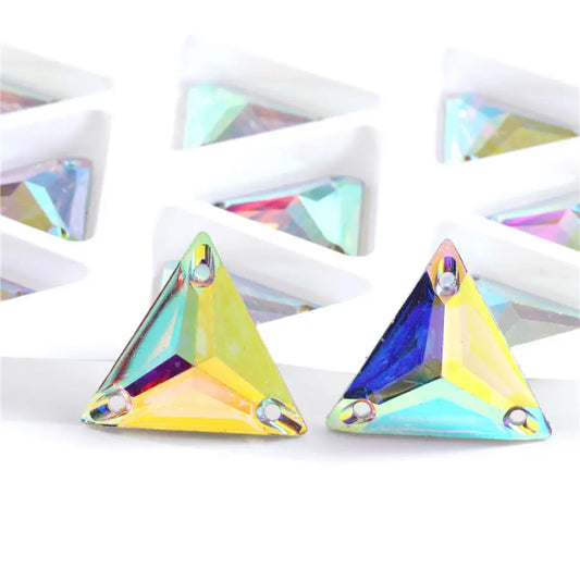 Crystal stone triangle AB 12mm