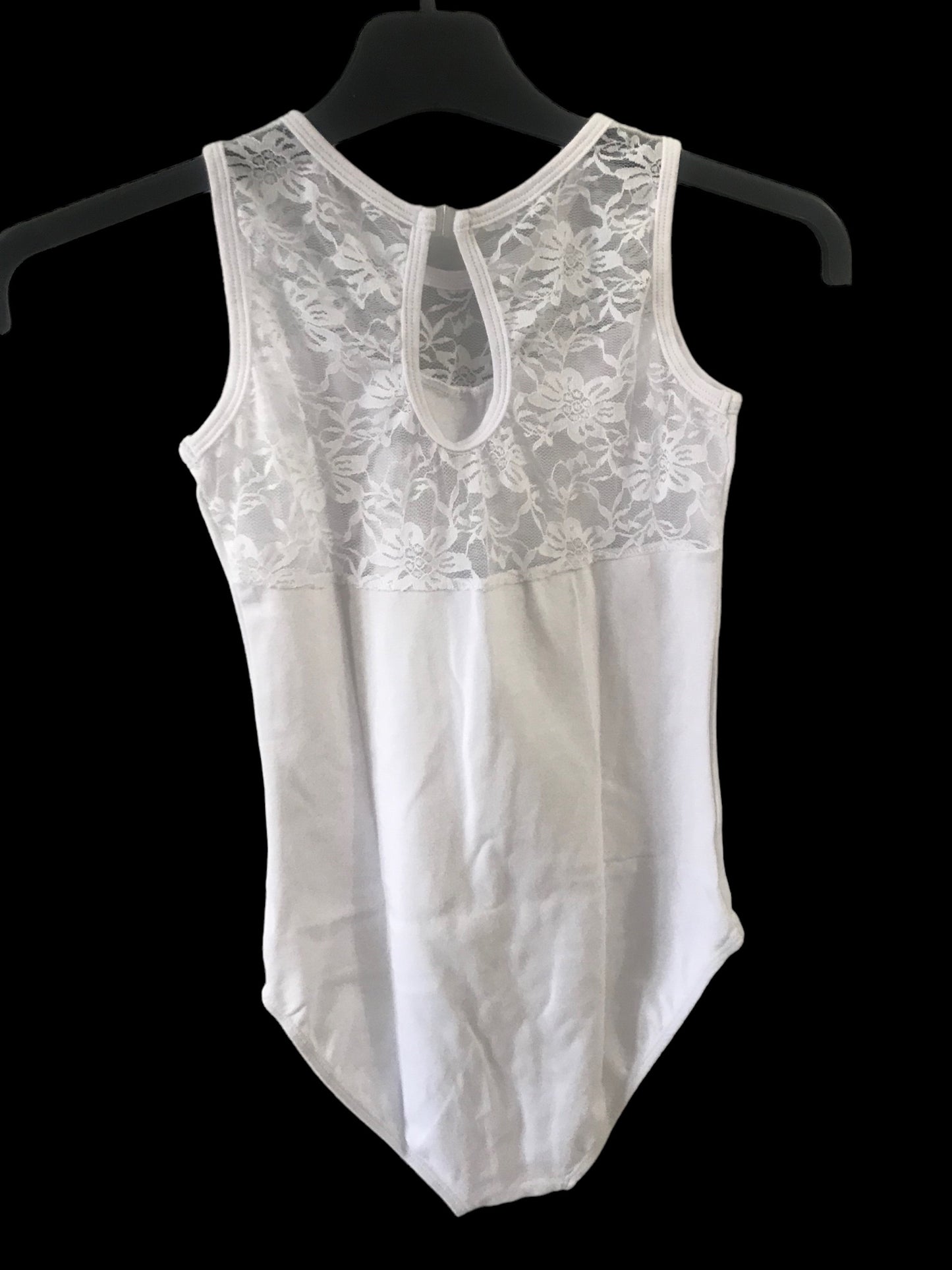 Cotton and lace leotard