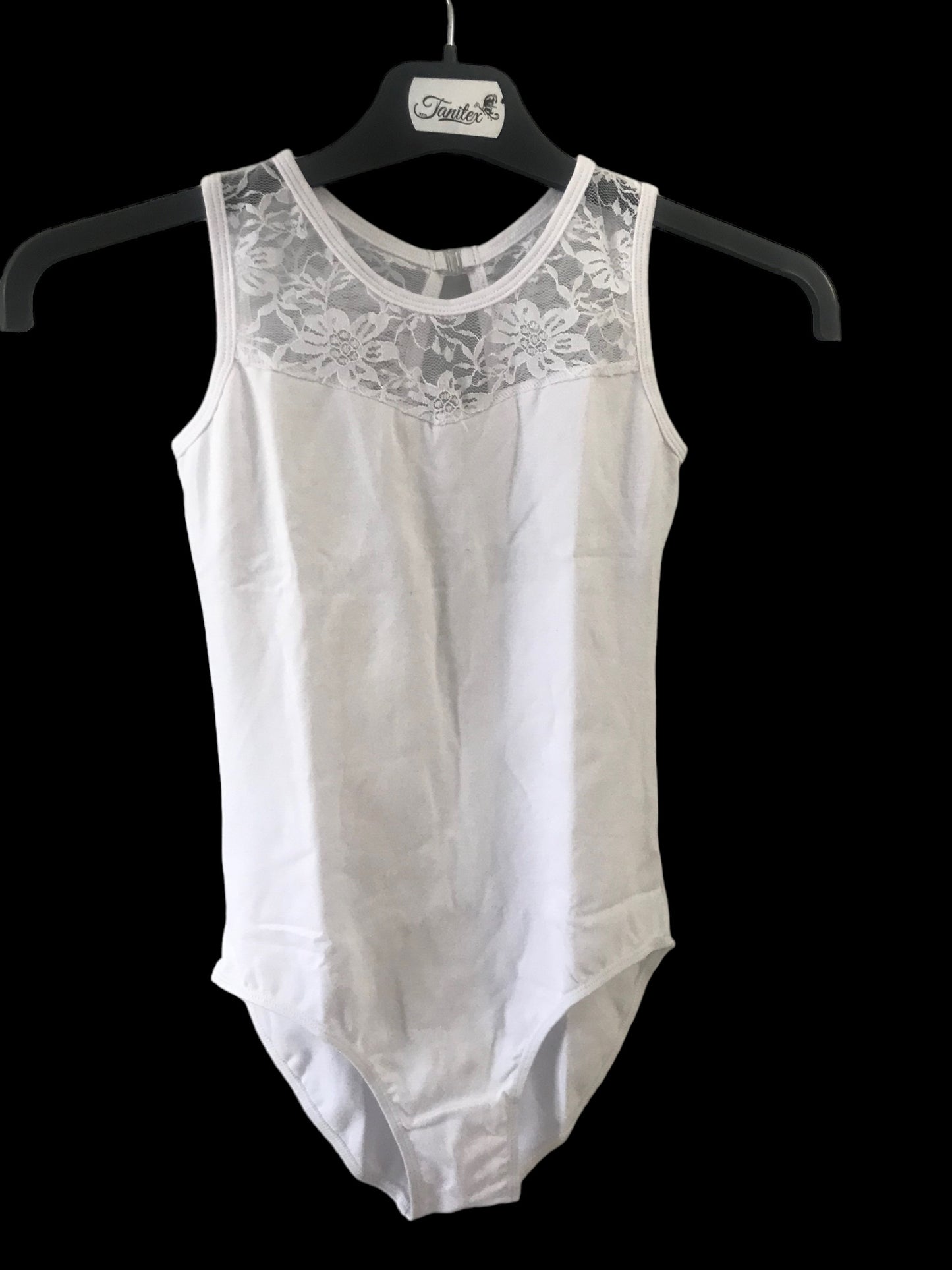 Cotton and lace leotard